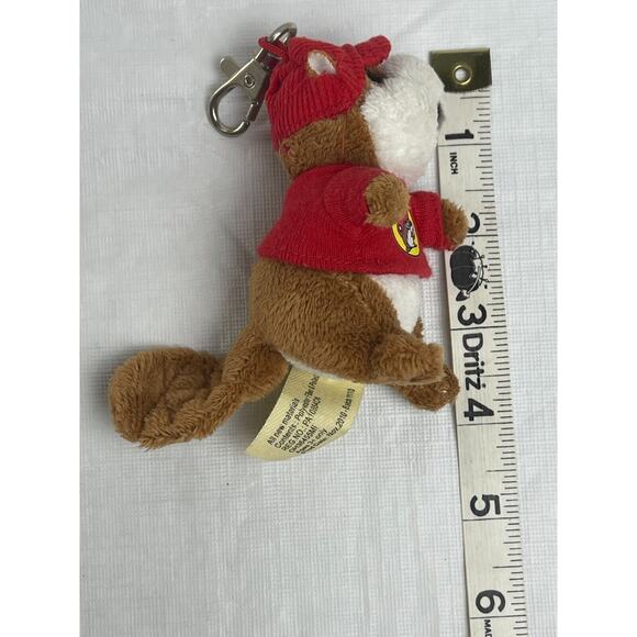 BUC-EES Plush Mascot Beaver w/Hat Keychain Backpack Purse Clip - Picture 6 of 8